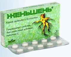 Таблетки Женьшень